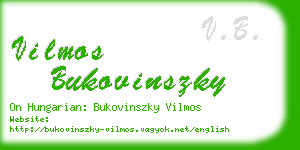 vilmos bukovinszky business card